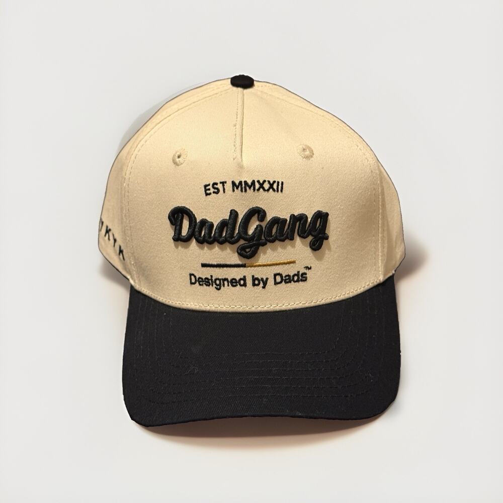 Dad Gang DG Hat Cream & Black SnapBack